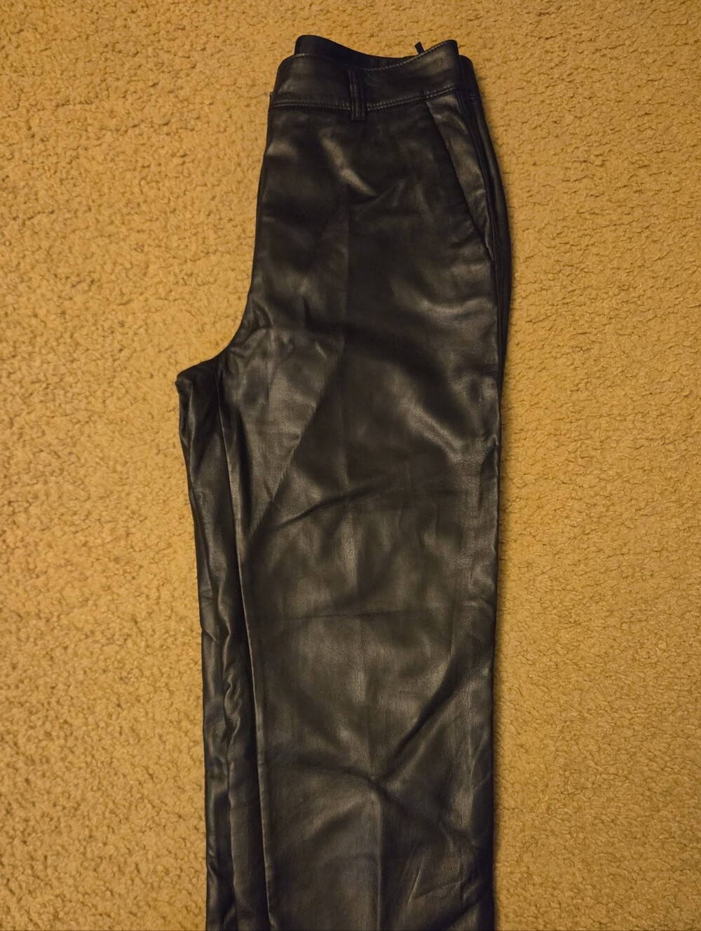 Babaton Black Faux Leather Trousers